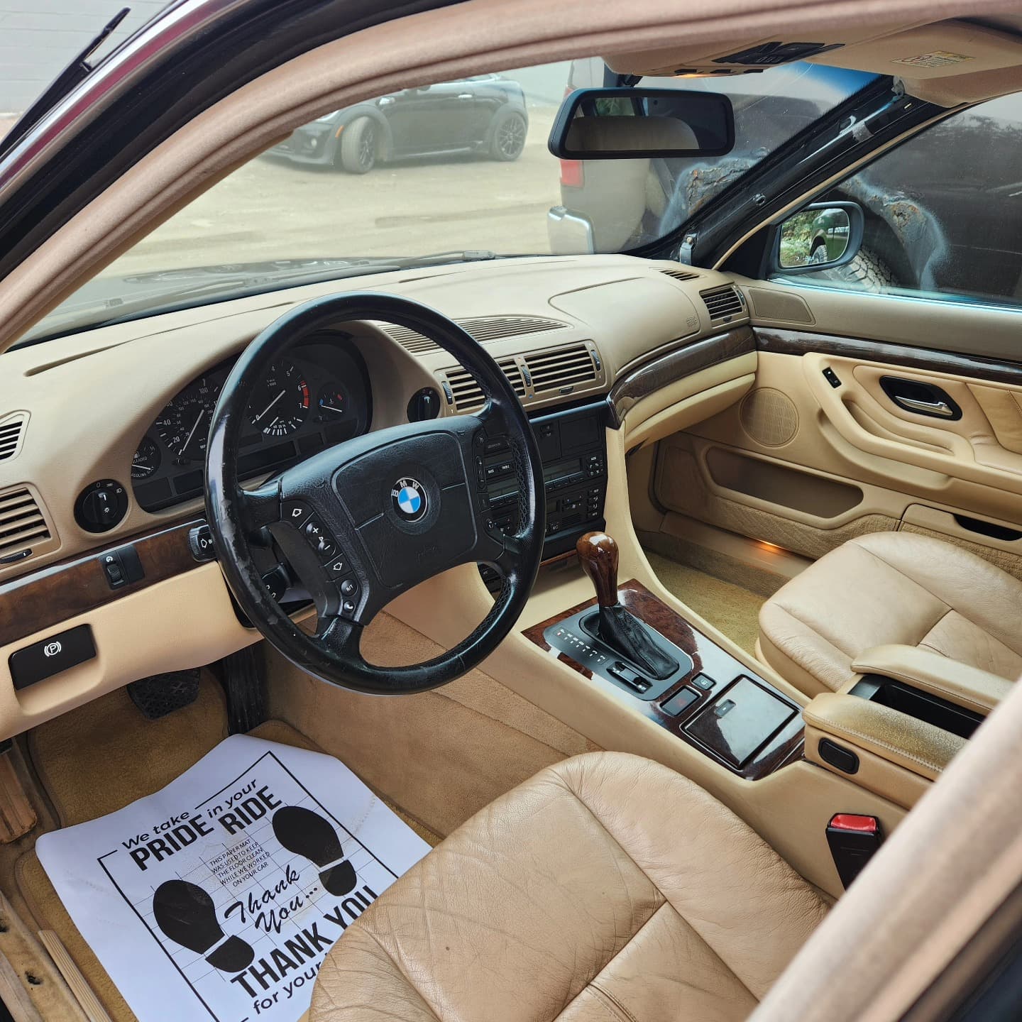 BMW interior — driver area
